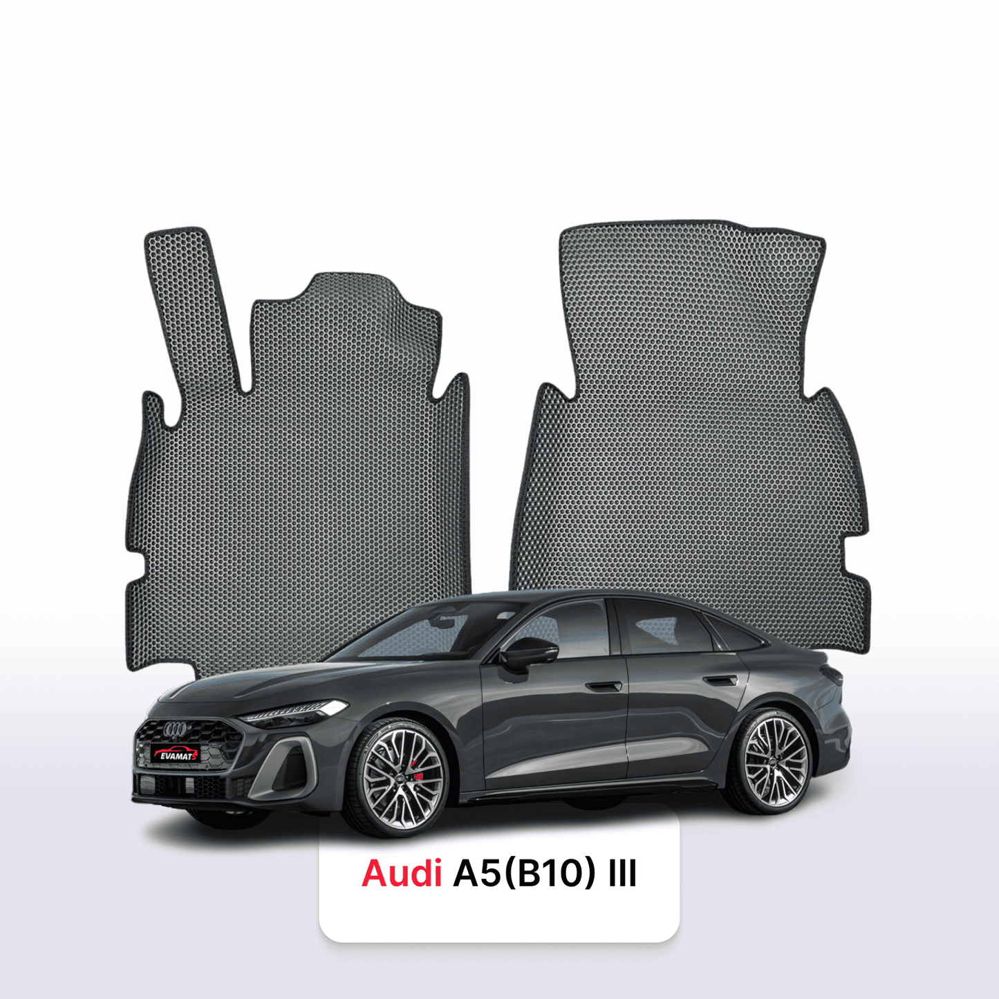 EVA auto paklāji Audi A5(B10) 3 paaudze 2024-2028 gads + EVA heel pad