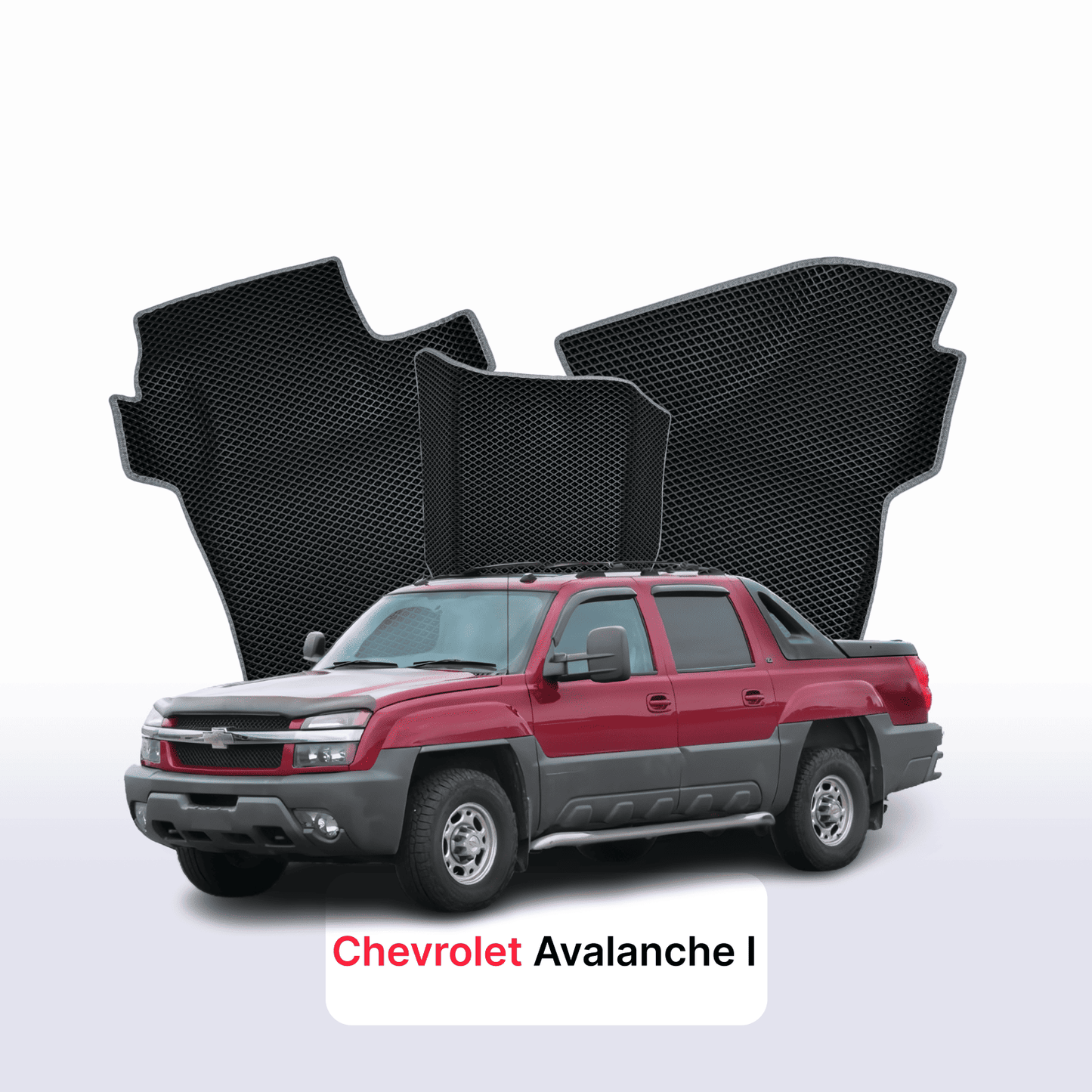 EVA auto paklāji Chevrolet Avalanche 1 paaudze 2001-2006 gads PICK-UP double cabin