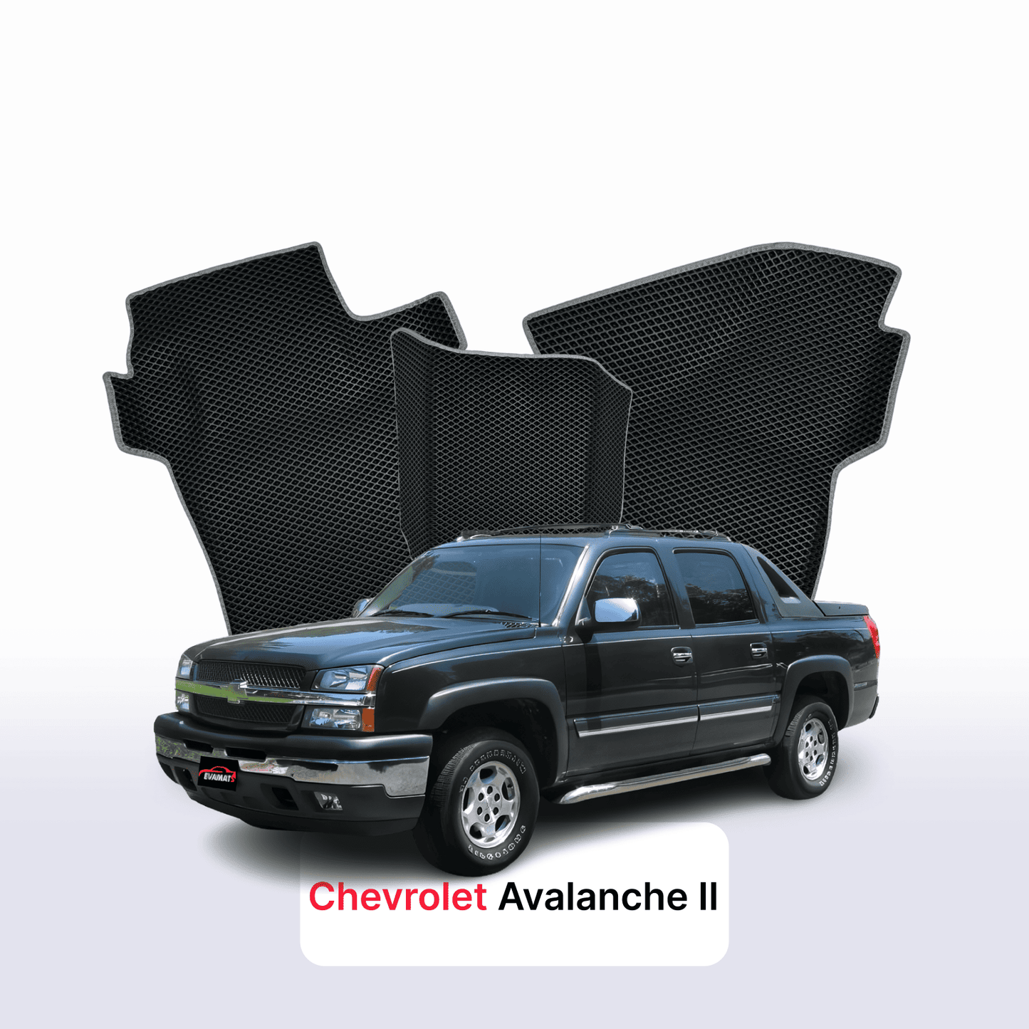 EVA auto paklāji Chevrolet Avalanche 2 paaudze 2006-2013 gads PICK-UP double cabin