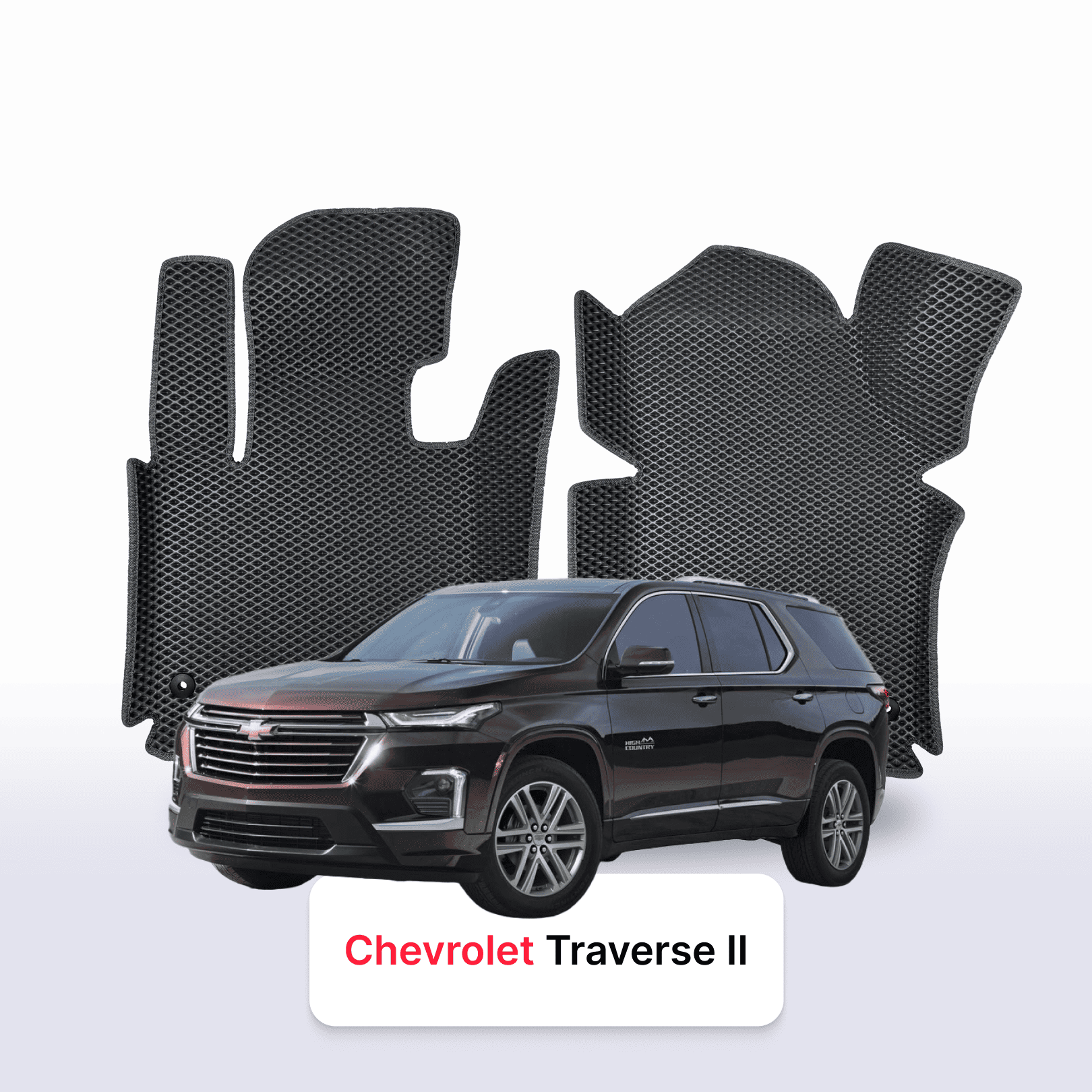 EVA auto paklāji Chevrolet Traverse 2 paaudze 2017-2023 gads SUV