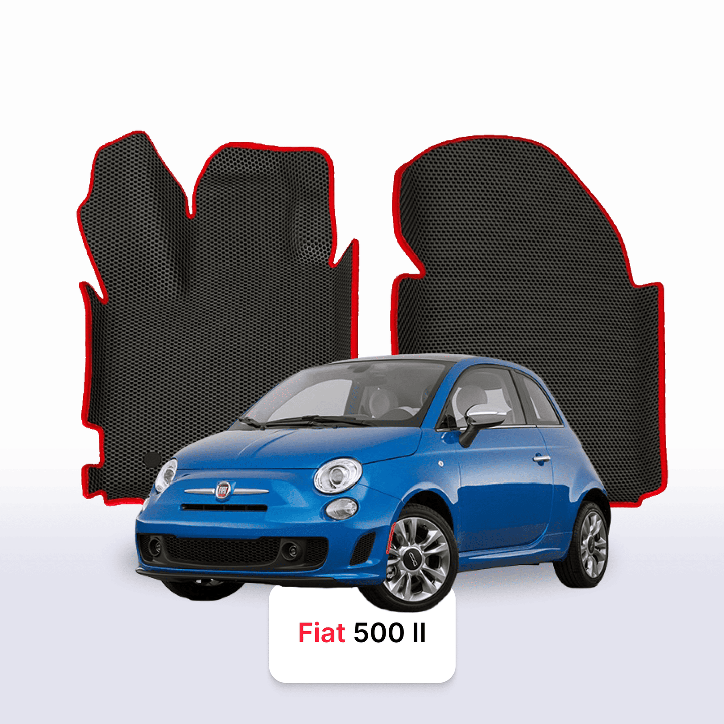 EVA auto paklāji Fiat 500 2 paaudze 2007-2024 gads HEČBEKS 3 durvju