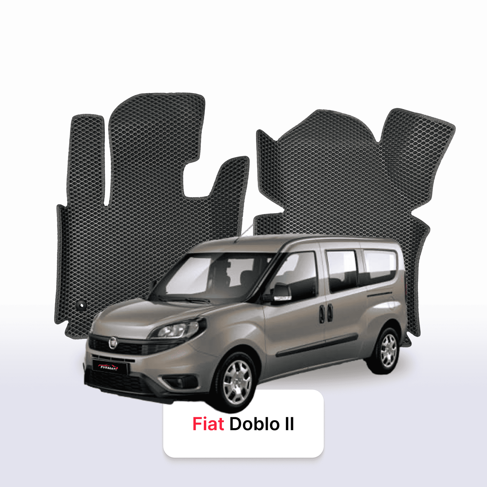EVA auto paklāji Fiat Doblo 2 paaudze 2015-2023 gads LONG MINIVENS