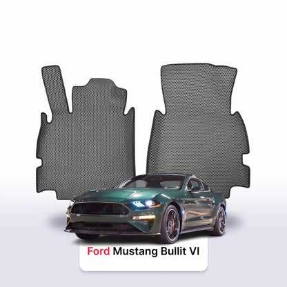 EVA auto paklāji Ford Mustang Bullit VI gen 2018-2023 gads KUPEJA