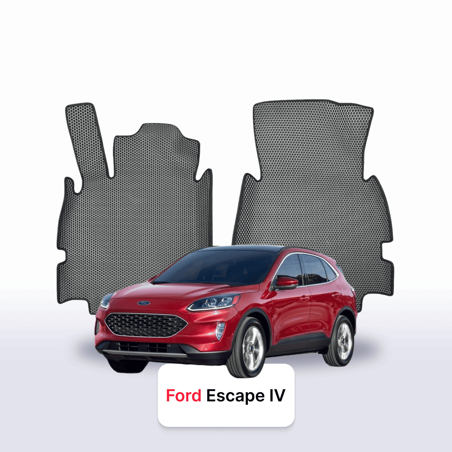 EVA auto paklāji Ford Escape 4 paaudze 2019-2025 gads SUV + Metal papēža paliktnis