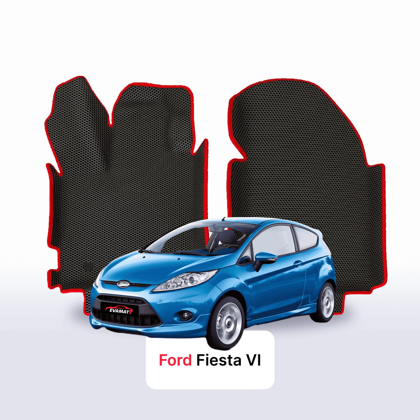 EVA auto paklāji Ford Fiesta 6 paaudze 2008-2017 gads HEČBEKS 3 durvju