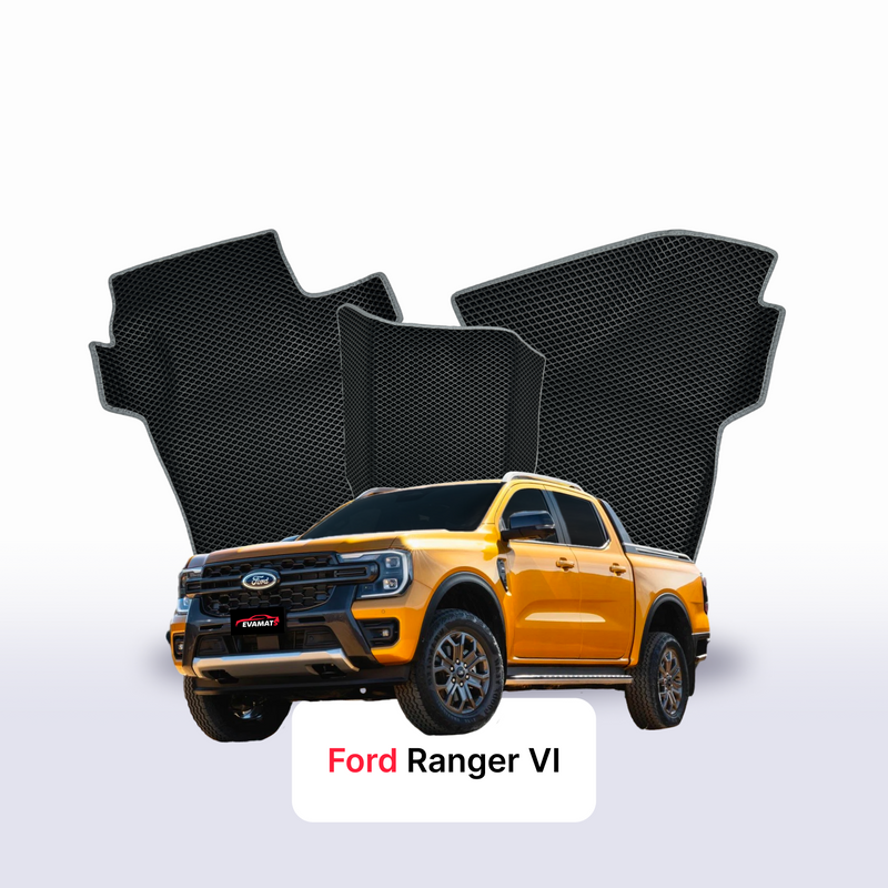 EVA auto paklāji Ford Ranger 6 paaudze 2022-2028 gads PICK-UP double cabin (Double Cab)