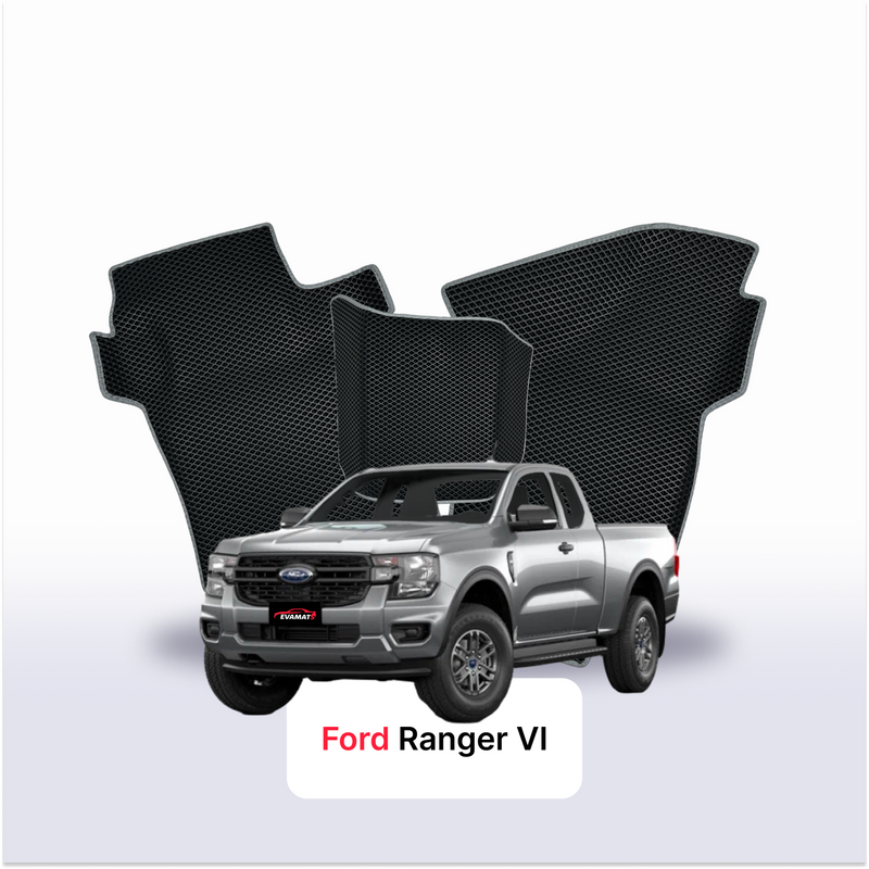 EVA auto paklāji Ford Ranger 6 paaudze 2022-2028 gads PICK-UP półtorej kabiny