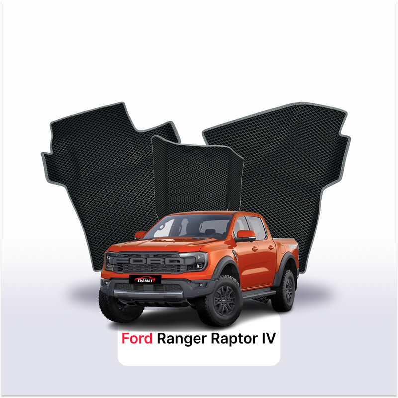 EVA auto paklāji Ford Ranger Raptor 6 paaudze 2022-2028 gads PICK-UP double cabin