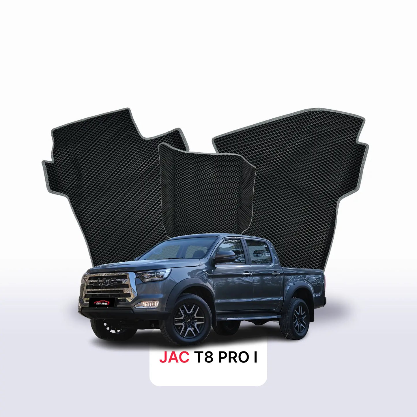 EVA auto paklāji JAC T8 PRO 1 paaudze 2018-2027 gads PICK-UP  double cabin