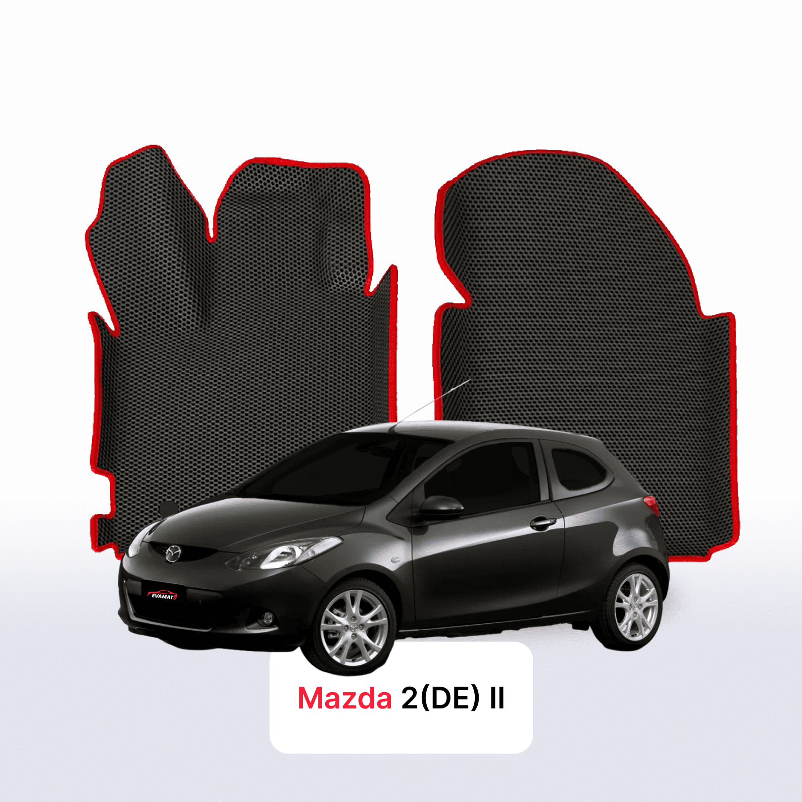 EVA auto paklāji Mazda 2(DE) 2 paaudze 2007-2014 gads HEČBEKS 3 durvju