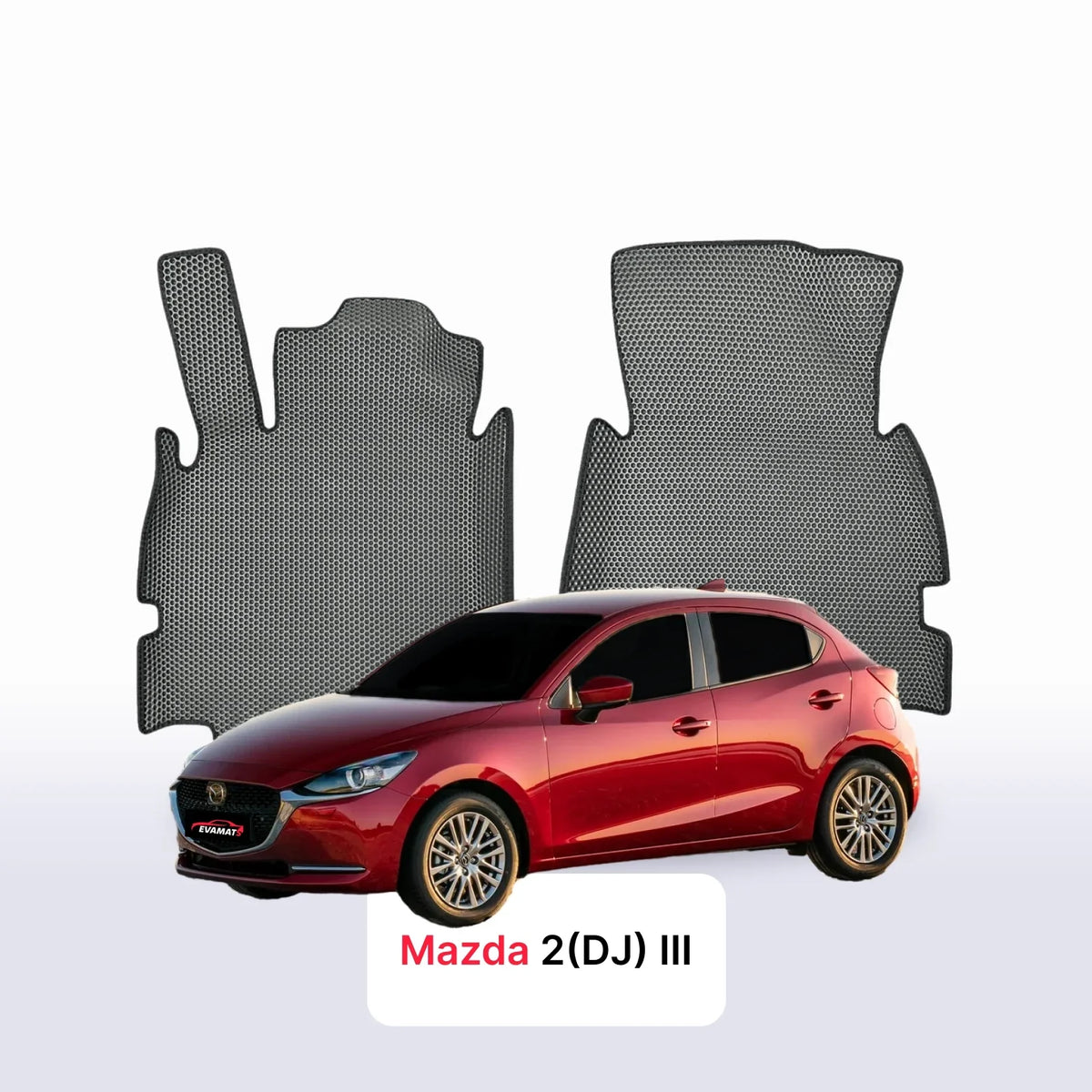 EVA auto paklāji Mazda 2(DJ) 3 paaudze 2014-2028 gads HEČBEKS 5 durvju + EVA heel pad