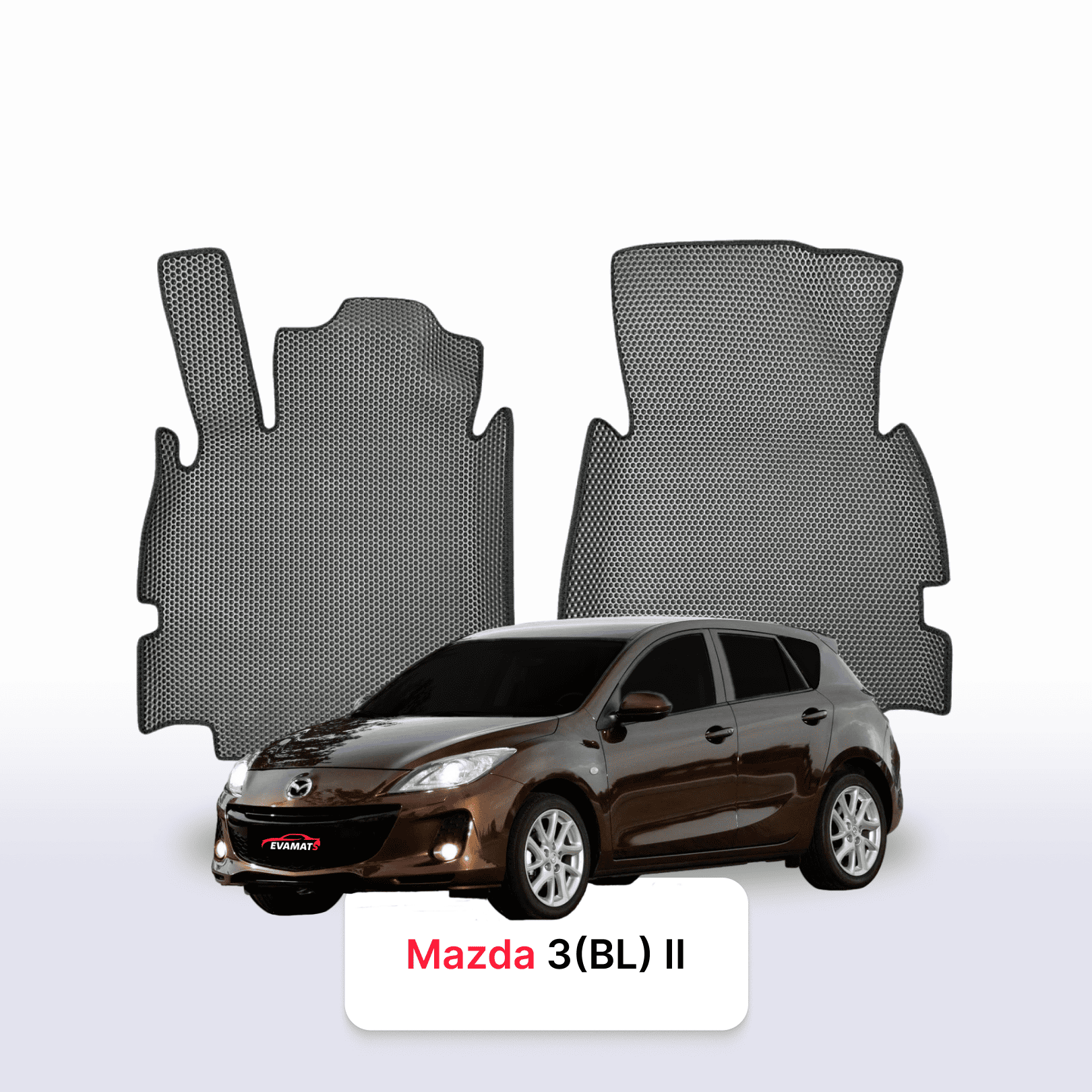EVA auto paklāji Mazda 3(BL) 2 paaudze 2008-2013 gads HEČBEKS 5 durvju