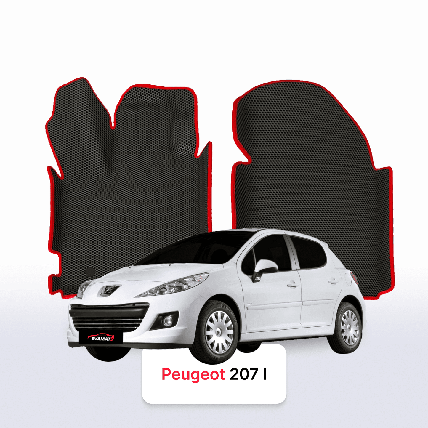 EVA auto paklāji Peugeot 207(MT) 1 paaudze 2006-2015 gads HEČBEKS 5 durvju