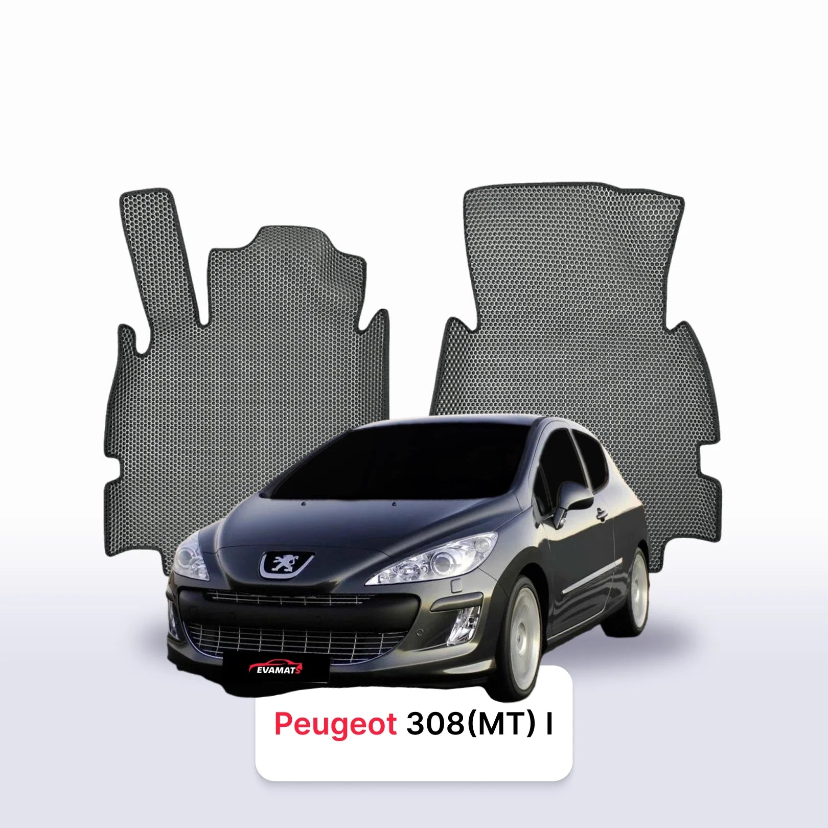 EVA auto paklāji Peugeot 308(MT) 1 paaudze 2007-2011 gads HEČBEKS 3 durvju