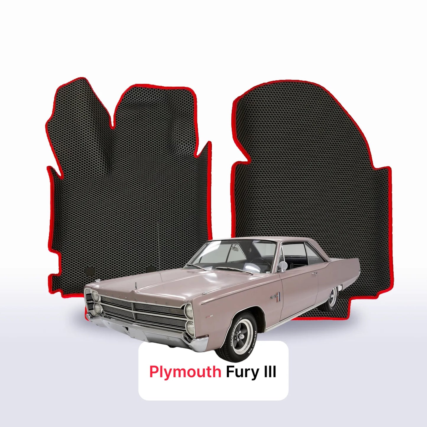 EVA auto paklāji Plymouth Fury 3 paaudze 1967-1968 gads SPORT KUPEJA