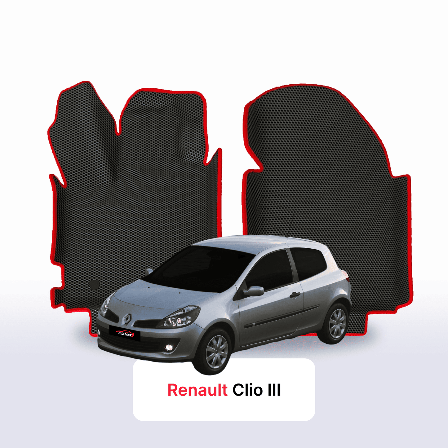 EVA auto paklāji Renault Clio 3 paaudze 2005-2014 gads HEČBEKS 3 durvju