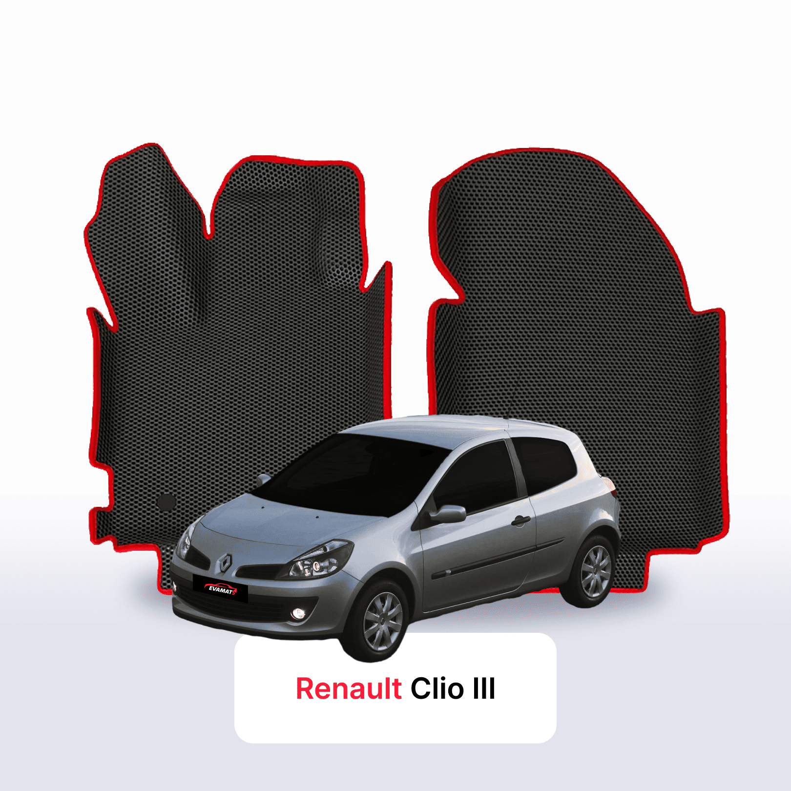 EVA auto paklāji Renault Clio 3 paaudze 2005-2014 gads HEČBEKS 3 durvju