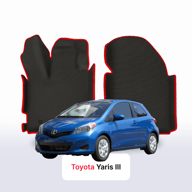 EVA auto paklāji Toyota Yaris 3 paaudze 2010-2020 gads HEČBEKS 3 durvju