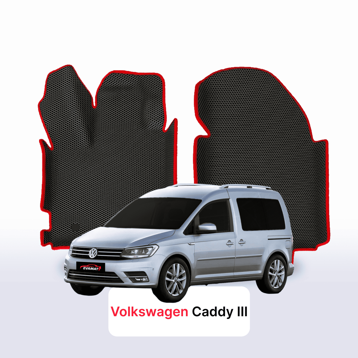 EVA auto paklāji Volkswagen Caddy III gen 2004-2020 gads MINIVENS 5  seater