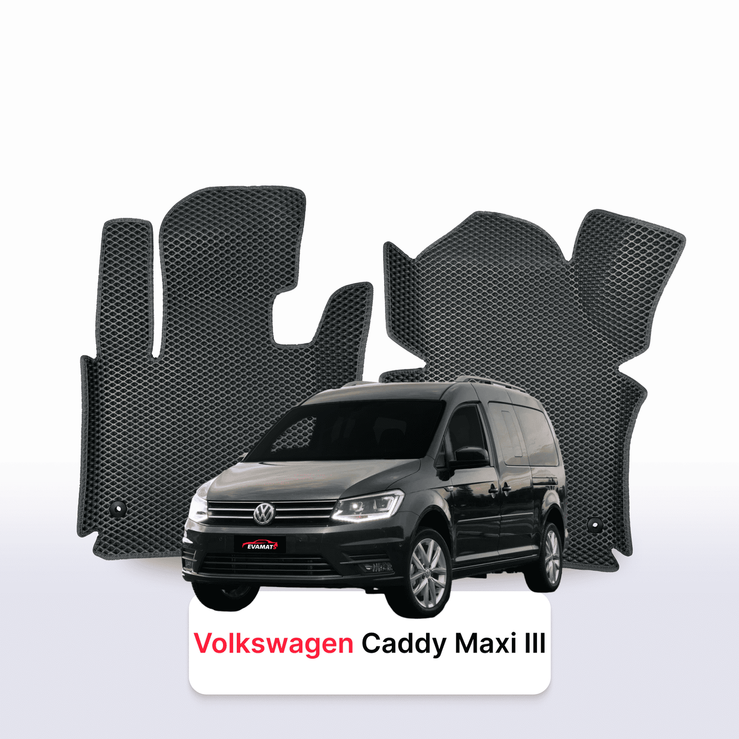 EVA auto paklāji Volkswagen Caddy Maxi III gen 2004-2020 gads MINIVENS 7  seater