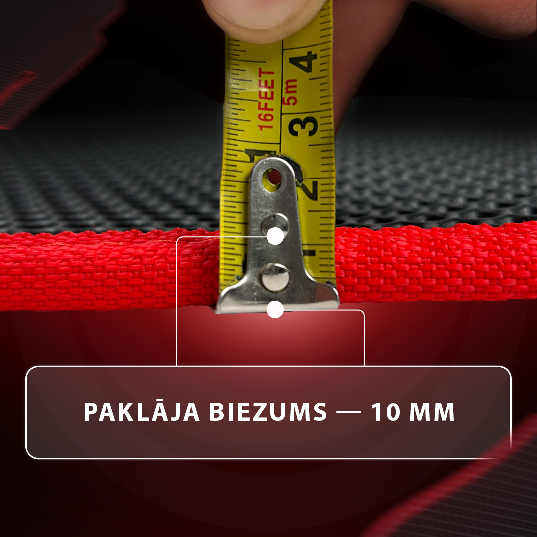Paklāja biezums — 10 mm