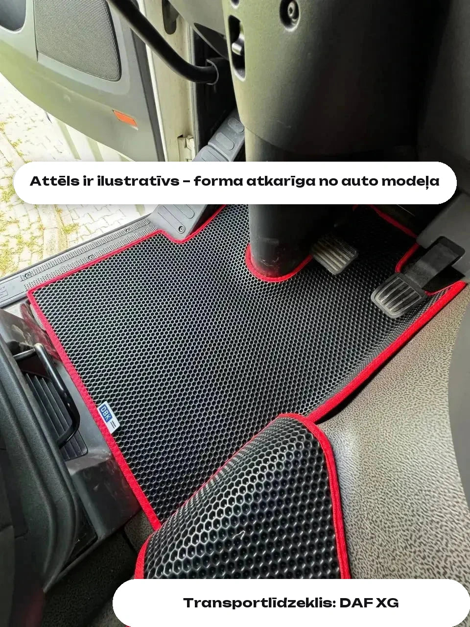 Attēls ir ilustratīvs – forma atkarīga no auto modeļa — Transportlīdzeklis: DAF XG